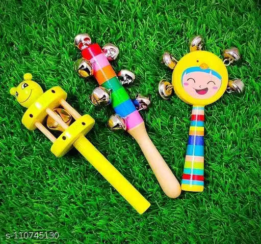 Wooden Rattle Musical Baby Toys