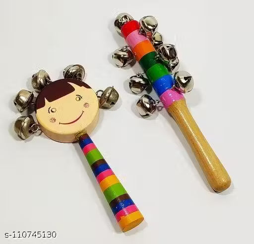 Wooden Rattle Musical Baby Toys