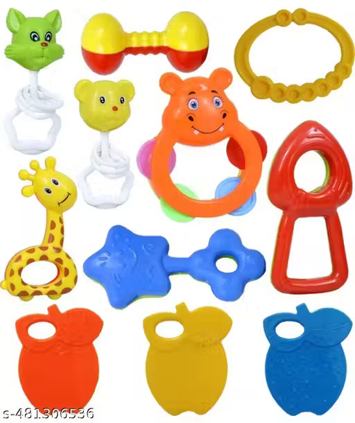 8 Pcs Infants Rattle (Multicolor)